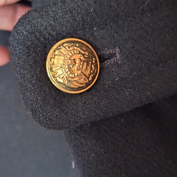 Trina Turk Black Wool Blend Military Coat Size 2 - Picture 8 of 15